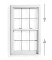 Popular replacement window styles are the double hung window that opens from both the top and the bottom
