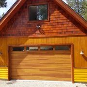 Counrty chic wood garage door