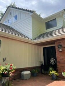 Home siding in traditional horizontal and board and batten
