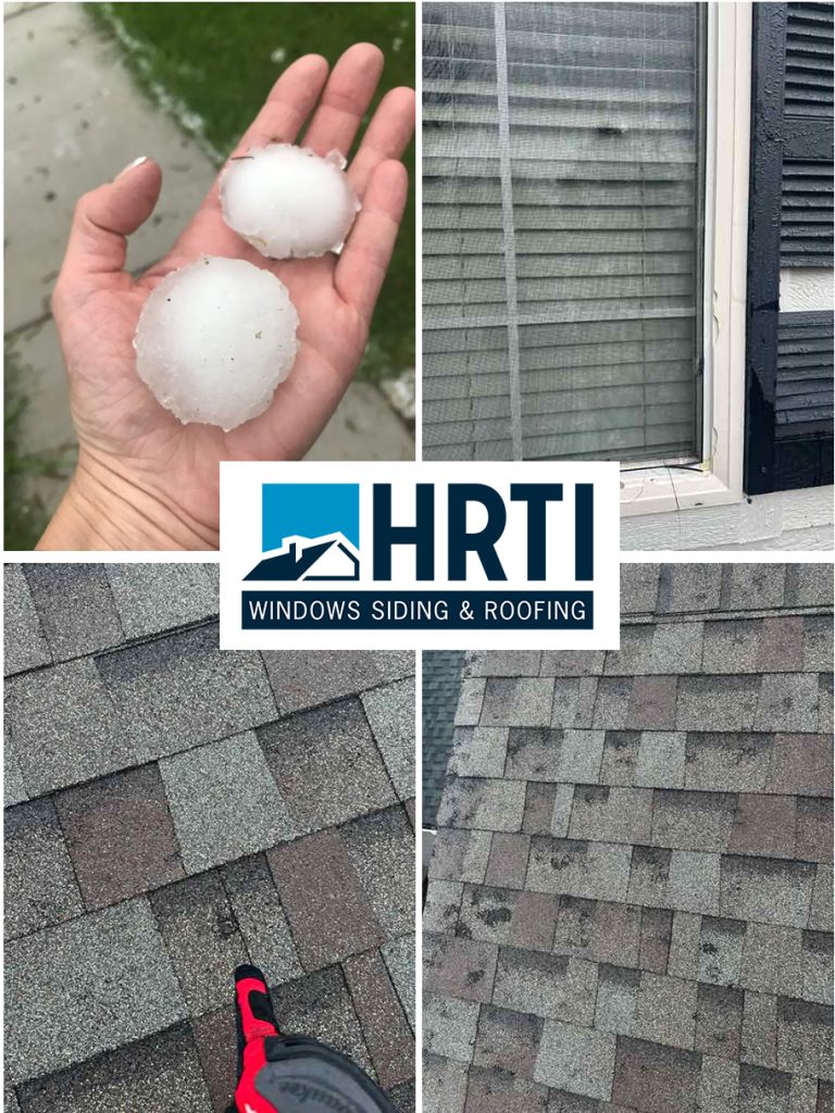 HRTI Hail Damage by summer storms collage